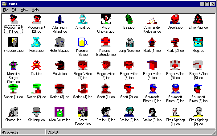 My Space Quest Icons